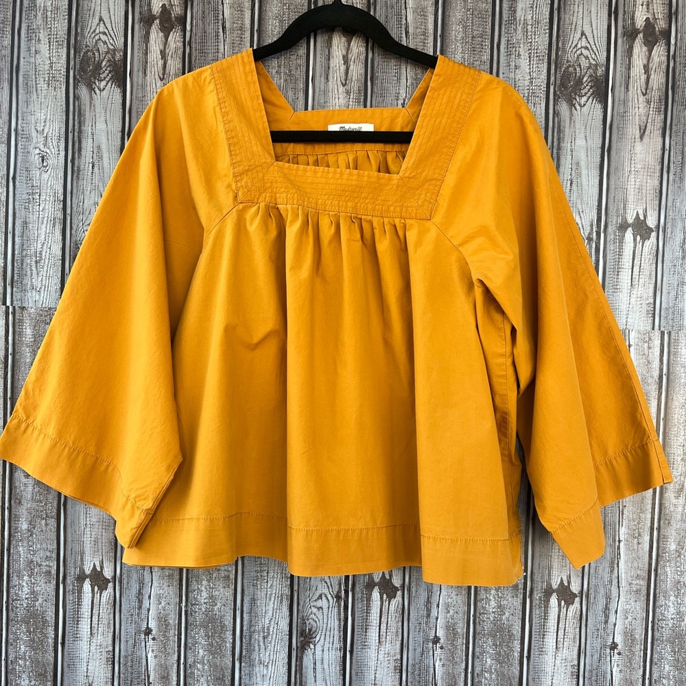 Madewell Mustard Yellow Blouse